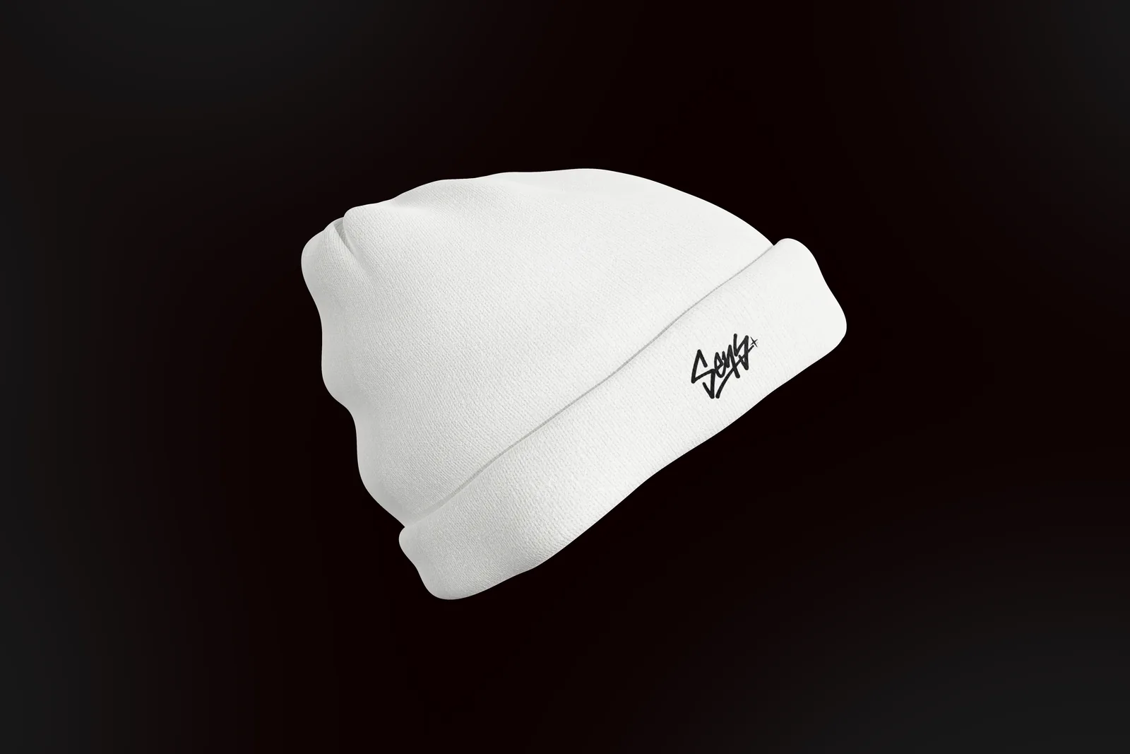 Gorro branco com bordado Sens
